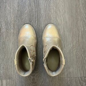 Cat and Jack toddler Gold Glitter Ankle Boots